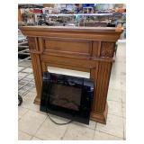 Wooden Fireplace Mantle and Insert