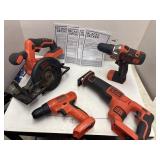 Black & Decker Tools - no batteries or charger