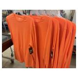 6 cnt Safety Orange Athletic Works Shirts size L