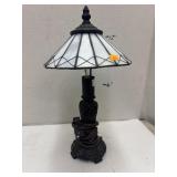 Vintage Glass Shade Lamp