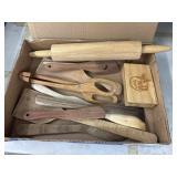 Rolling Pin & Kitchen Utensils Flat