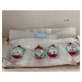 Vntg Shiny Bright reflector glass ornaments