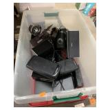 Tote of speakers and misc, unknown working -