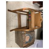 Wooden Kids Chair and wooden box