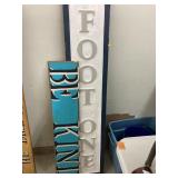2- wooden signs