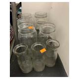 Canning Jars and small Milk Bottles