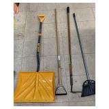 Shovel, hoes, broom