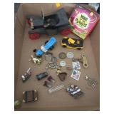 Misc Flat w/ Coins, Jewelry, Pins, War of the
