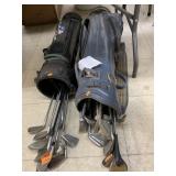 2cnt Golf bags with clubs