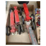 4- Tru Scale metal tractors in various conditions
