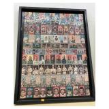 Framed vintage baseball card puzzle