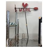 Metal chicken/windmill/welcome lawn art
