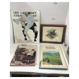 Norman Rockwell, books, tin Sign