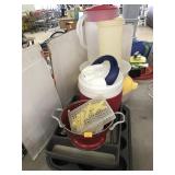 Kitchen lot, Vntg Spoons, Pitcher, Muffin Tin,