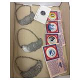 Vintage Stieff Pewter Hanging Decanter Labels &