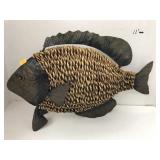 Metal and wicker fish Decoration