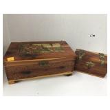2 Wooden Boxes