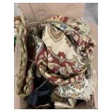 Box of fabric and misc