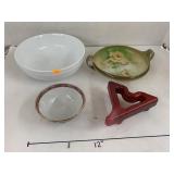 Dishes and plastic stand