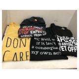 4 Shirts with Sayings