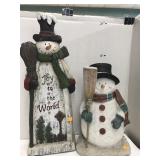 2 Snowmen Decorations