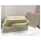 4 Tupperware Storage Containers w Lids