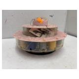 Vintage Pink Plastic Sewing Box/Caddy Lazy Susan