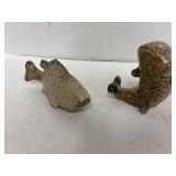 Glazed Ceramic Fish Figurines