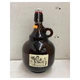 Brown glass jug with stopper