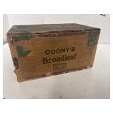VINTAGE COONYï¿½S CIGAR BOX - Factory No. 399