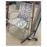 Folding Chair, Squeegee, Brush Lot
