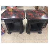 2 Wooden Matching End Tables