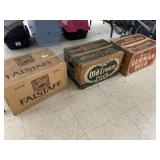 3cnt Cardboard Beer Boxes, EMPTY