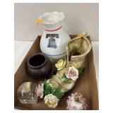 Flat w/ Glass Lamp Shade, Paperweight, & More