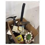 Box w/ Cast Iron Cobbler Pcs, Metal Truck, Misc