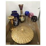 Glasses, Vases, Weeping Gold Trinket Bowl