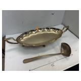 Brass Tray and Ladle