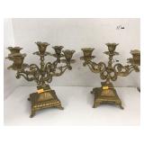 2 Metal Candle Holders