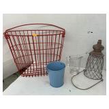 Plastic Basket and misc