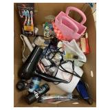 Box of bathroom items and misc