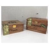 2 Wooden Cigar Boxes