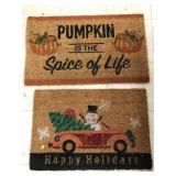 2 Holiday Door Mats