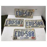 4 cnt License Plates