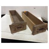 2 Vintage Wooden Drawers