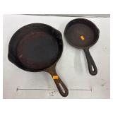 2 Cast Iron Pans