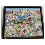 Framed baseball puzzle