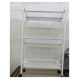 Wheeled 3-tiered storage rack