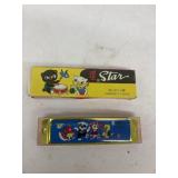 VINTAGE Star Harmonica  W/ box