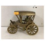 Vntg Brass musical horseless carriage