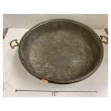 Vntg Copper Pan with brass handles